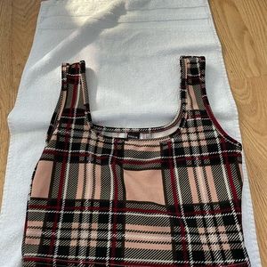 Plaid tank top cropped